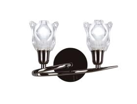 Amel Black Chrome Wall Lights Mantra Armed Wall Lights